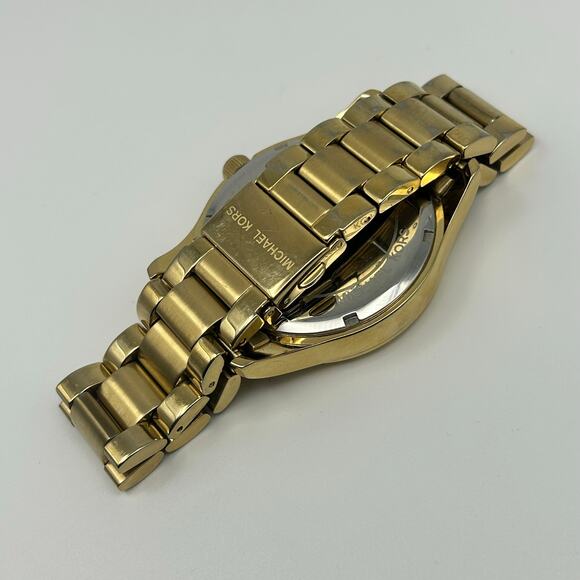 Michael Kors MK-6243 Gold Tone World Map Women’s Watch, 44mm Working - Picture 5 of 8